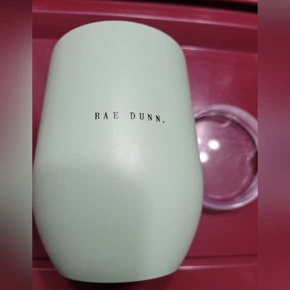 Rae Dunn insulated tumbler with lid, WINE seafoam green - Picture 3 of 7